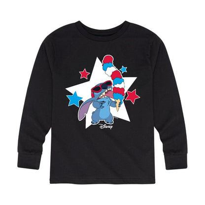 Boys' - Lilo and Stitch - Stitch Ice Cream Long Sleeve Graphic T-Shirt