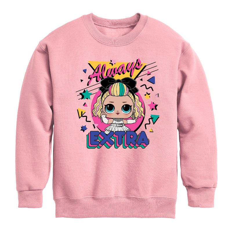 Boys' - LOL Surprise! - Always Extra Graphic Long Sleeve Fleece Sweatshirt