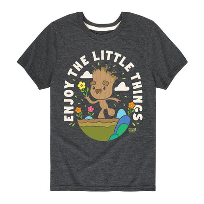 تي شيرت جرافيكي بأكمام قصيرة للأولاد من Marvel - Guardians of the Galaxy Enjoy The Little Things