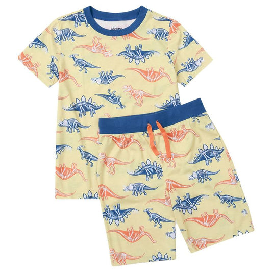 Lands' End Kids Short Sleeve Tee and Shorts Pajama Set