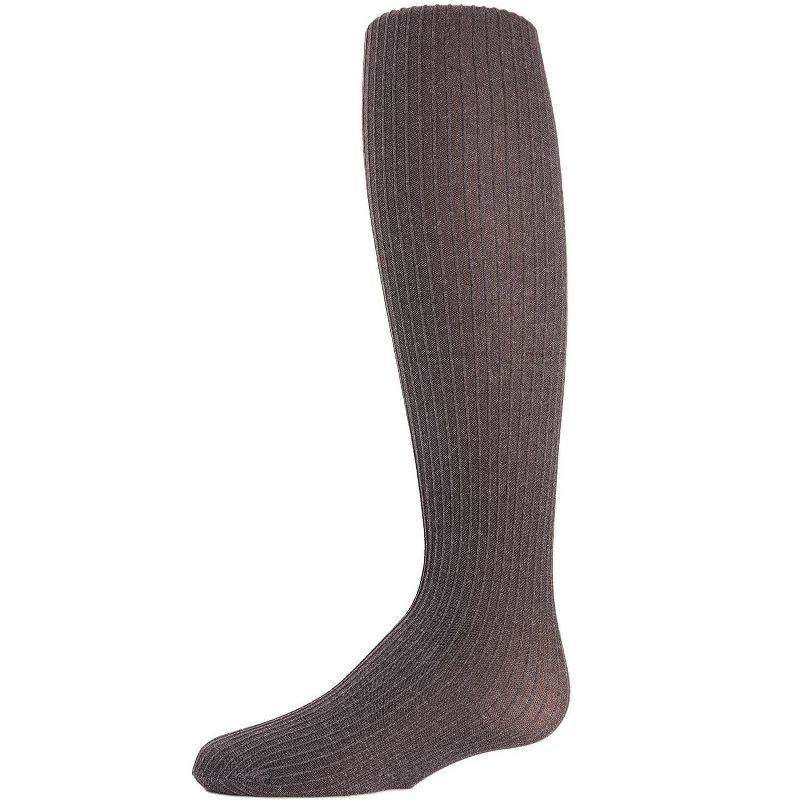 Memoi Girls' Essential Ribbed Heather Nylon Tights