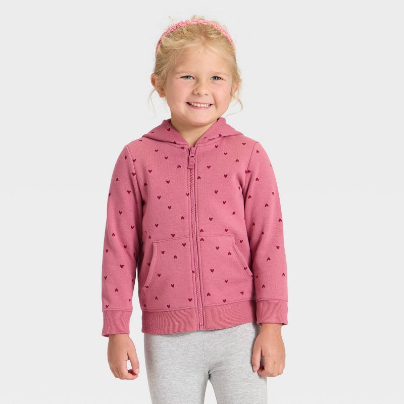 Toddler Girls' Zip-Up Fleece Hoodie - Cat & Jack™
