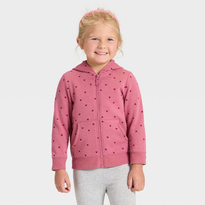 Toddler Girls' Zip-Up Fleece Hoodie - Cat & Jack™