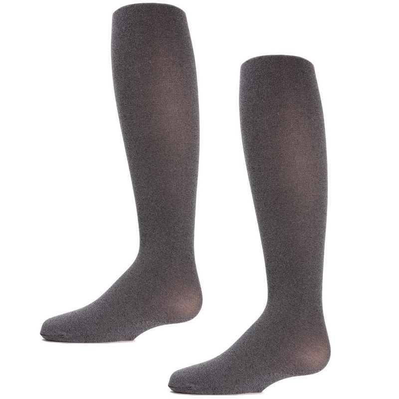 Memoi Girls' 2 Pair Pack Sheer Heather Basic Tights