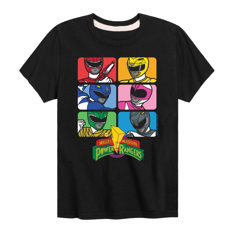 Boys' - Power Rangers - Character Group Block Short Sleeve Graphic T-Shirt