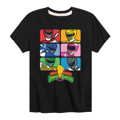 Boys' - Power Rangers - Character Group Block Short Sleeve Graphic T-Shirt