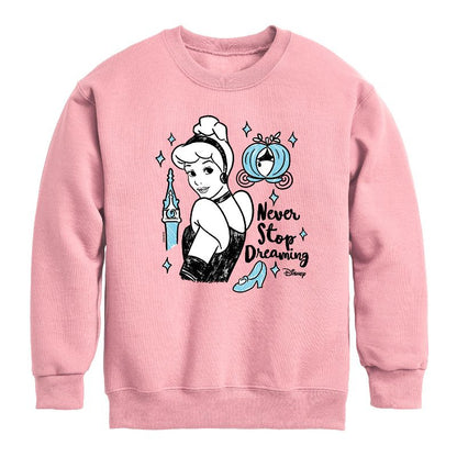 Boys' - Disney - Never Stop Dreaming Graphic Long Sleeve Fleece Sweatshirt