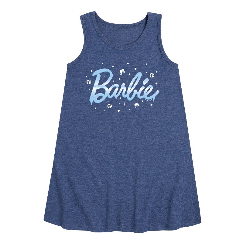 Girls' - Barbie - Winter Breeze Graphic Sleeveless Aline Dress