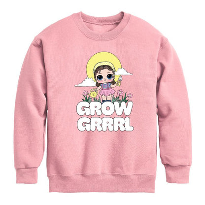 Boys' - LOL Surprise! - Grow Grrrl Graphic Long Sleeve Fleece Sweatshirt
