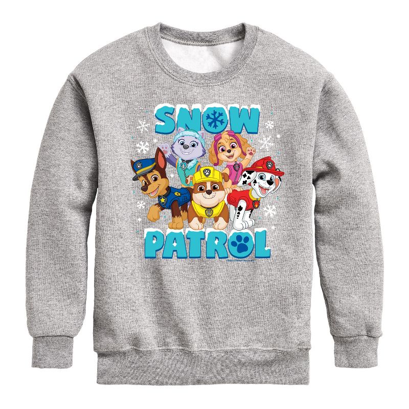 Boys' - Paw Patrol - Snow Patrol Graphic Long Sleeve Fleece Sweatshirt