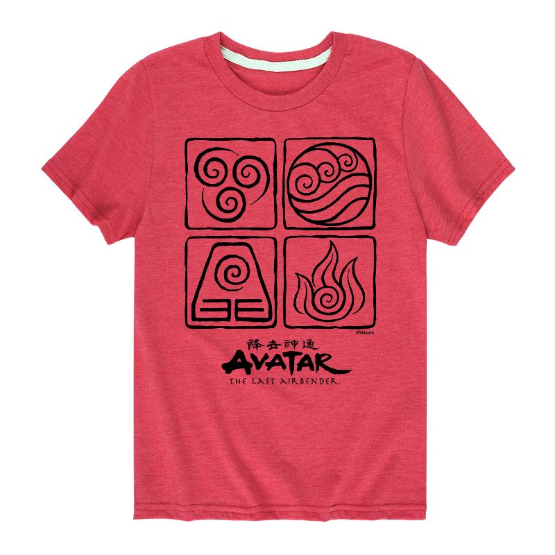 Boys' - Avatar: The Last Airbender - Four Elements Short Sleeve Graphic T-Shirt