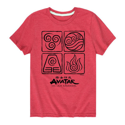 Boys' - Avatar: The Last Airbender - Four Elements Short Sleeve Graphic T-Shirt