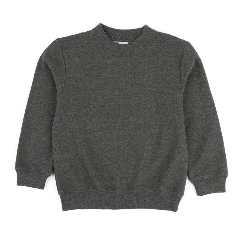 Leveret Kids Long Sleeve Neutral Solid Color Sweatshirt