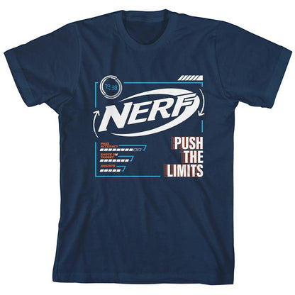 Nerf Push The Limits Crew Neck Short Sleeve Navy Blue Boy's T-shirt