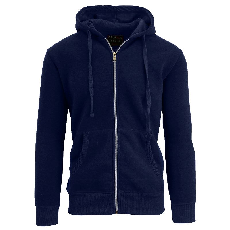 Galaxy By Harvic Boy's Slim Fit Fleece Lined Zip Up Hoodie