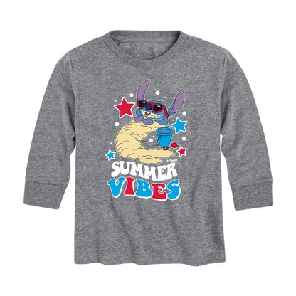 Boys' - Lilo and Stitch - Summer Vibes Long Sleeve Graphic T-Shirt