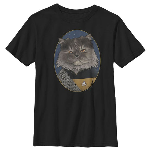 Boy's Star Trek: The Next Generation Lieutenant Commander Worf Cat T-Shirt