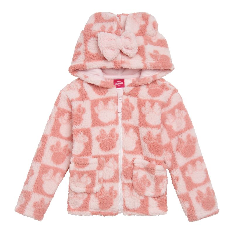 Disney Baby Girls Faux Shearling Zip Up Cosplay Hoodie