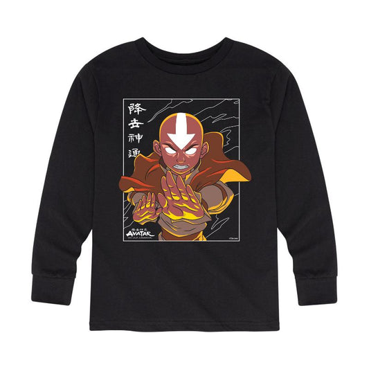 Boys' - Avatar: The Last Airbender - Avatar State Aang Long Sleeve Graphic T-Shirt
