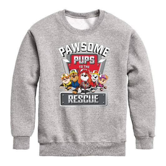 Boys' - Paw Patrol - Pawsome Pups To The Rescue Graphic Long Sleeve Fleece Sweatshirt