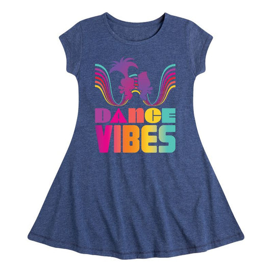 Girls' - Trolls - Dance Vibes Poppy Branch Fit & Flair Cap Sleeve Dress