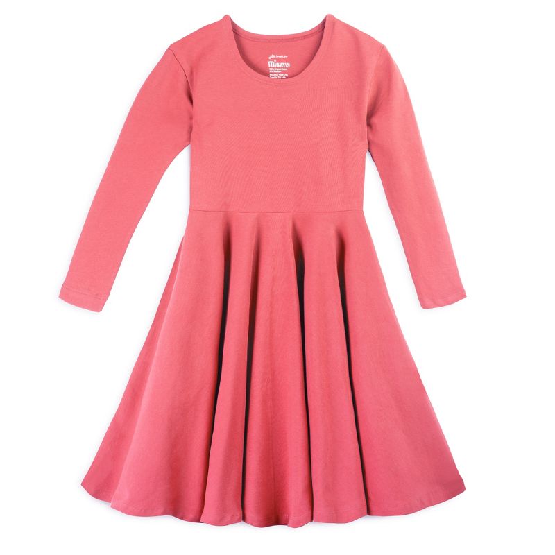 فستان Mightly Girls من القطن العضوي للتجارة العادلة بأكمام 3/4