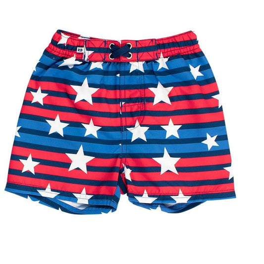 شورت سباحة للأطفال من RuggedButts بعامل حماية من أشعة الشمس 50+ من Americana