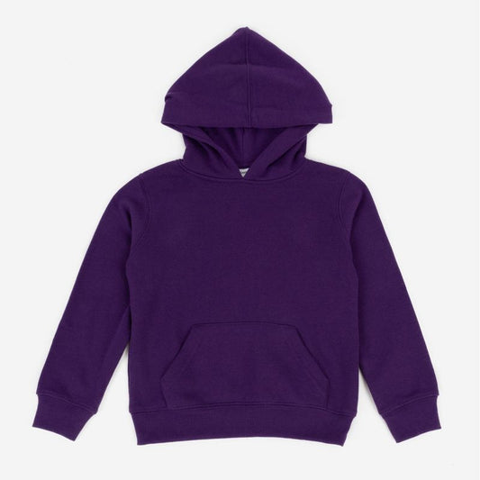 Leveret Kids Hooded Sweatshirt - Kids Hoodie Pullover Sweatshirt- With Kangaroo Pocket  - Boho Solid Color