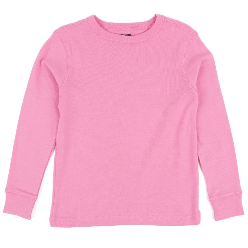 Leveret Kids Long Sleeve Solid Classic Color T-Shirt