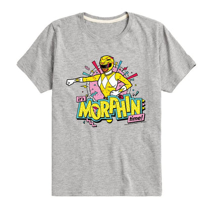 Boys' - Power Rangers - Morphin Time Yellow Short Sleeve Graphic T-Shirt