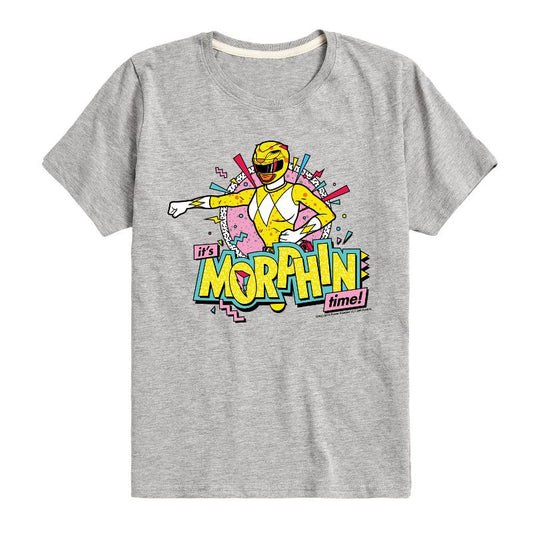 Boys' - Power Rangers - Morphin Time Yellow Short Sleeve Graphic T-Shirt
