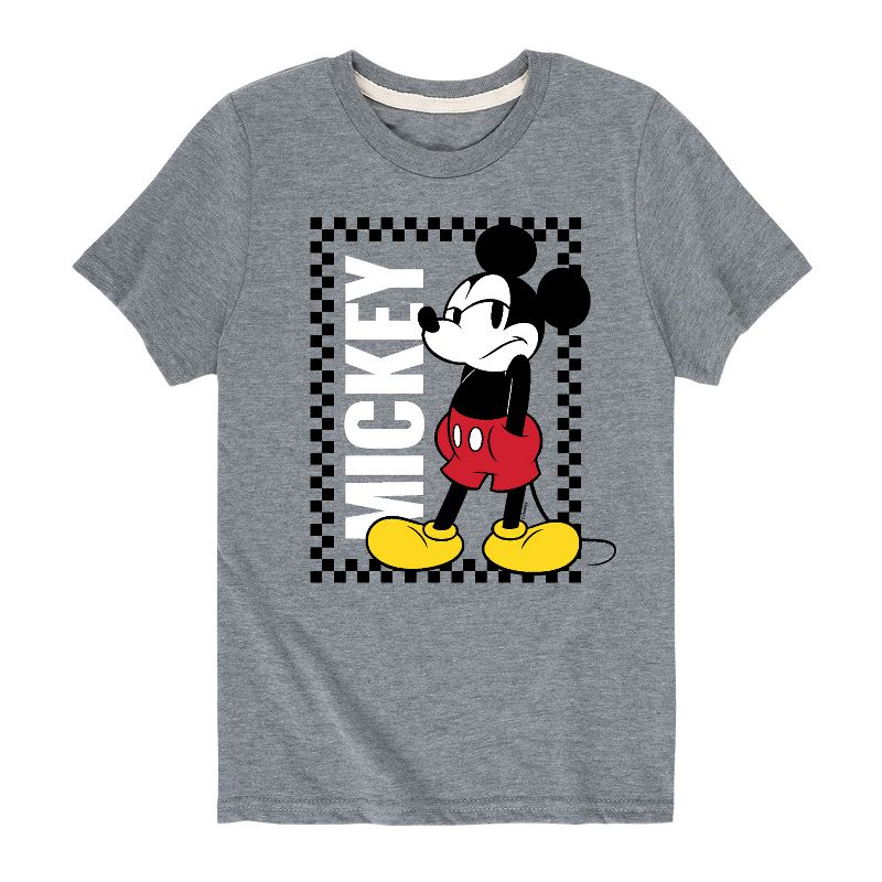 Boys' - Disney - Mickey Checker Frame Short Sleeve Graphic T-Shirt