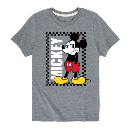 Boys' - Disney - Mickey Checker Frame Short Sleeve Graphic T-Shirt