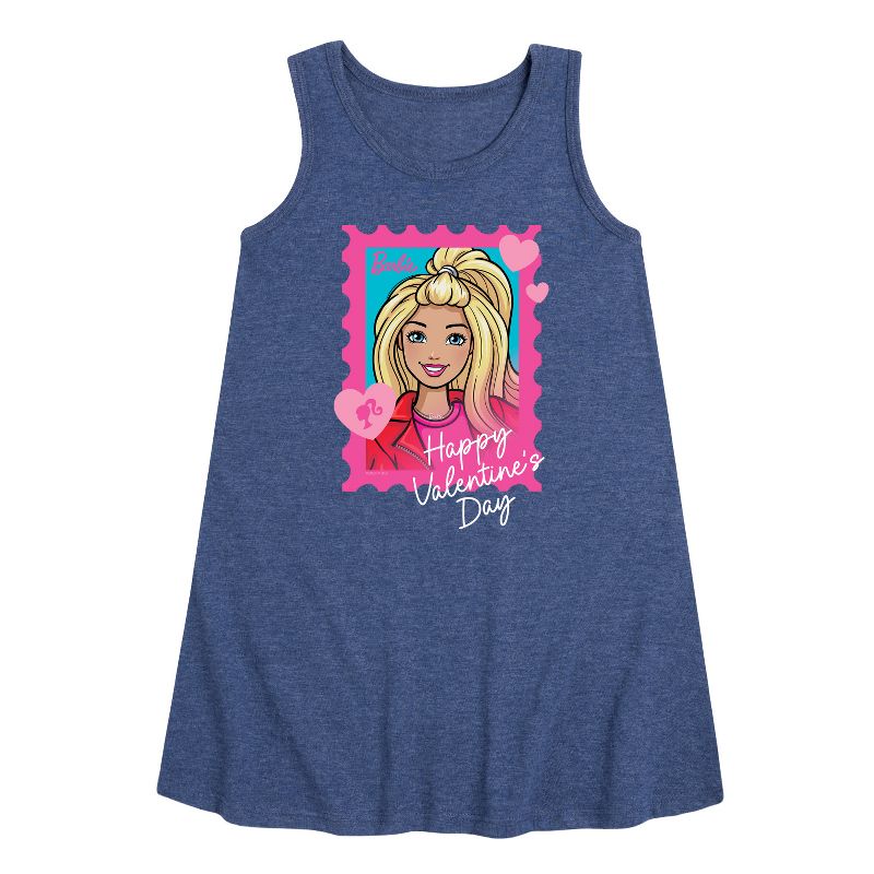 Girls' - Barbie - Valentine's Day Graphic Sleeveless Aline Dress