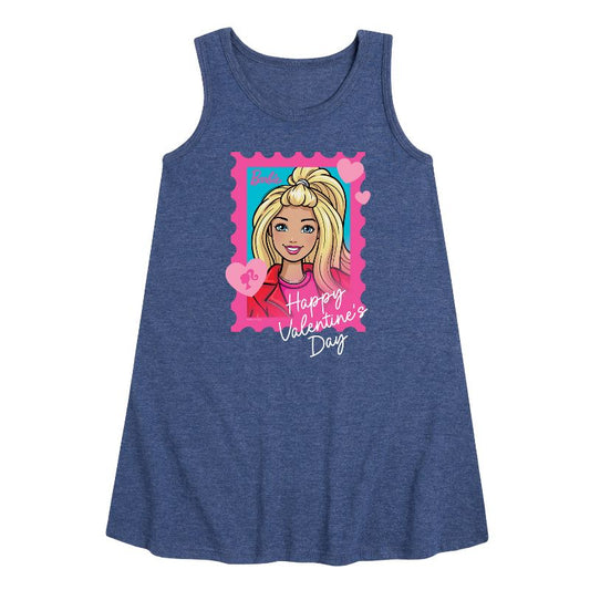 Girls' - Barbie - Valentine's Day Graphic Sleeveless Aline Dress