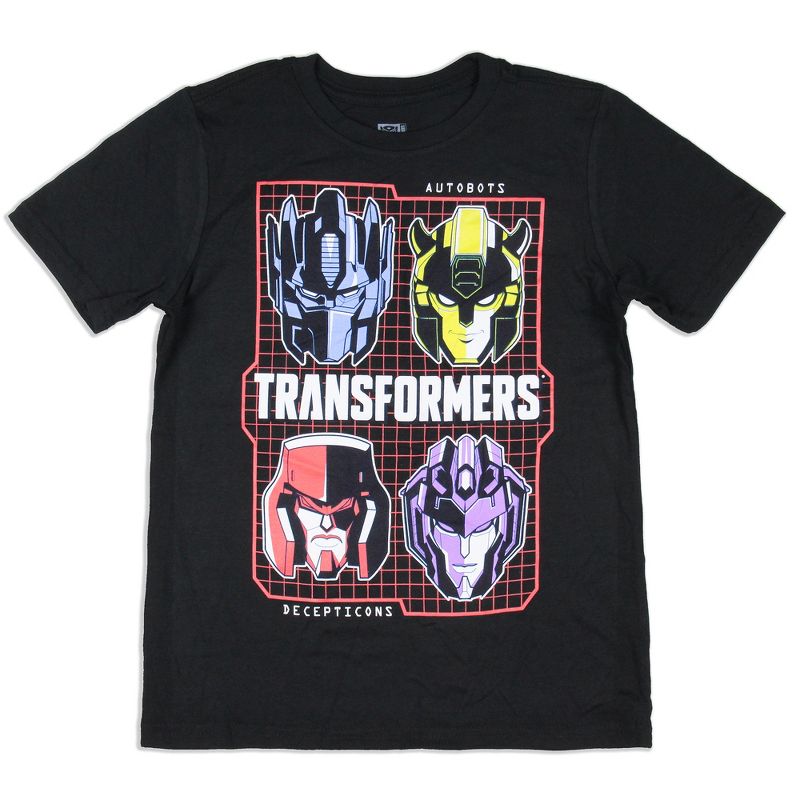 Transformers Boy's Autobot Decept Grid Kids Short Sleeve T-Shirt