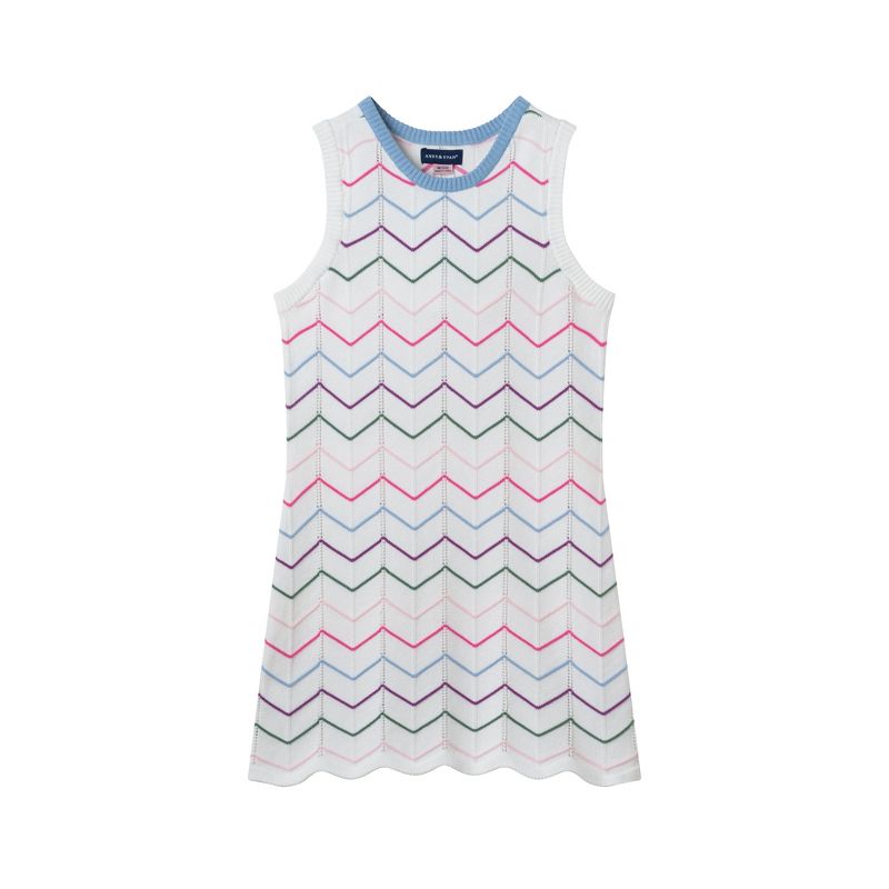 Andy & Evan  Kids  White Fitted Scallop Dress