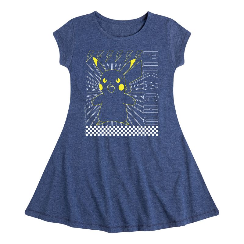 Girls' - Pokémon - Pika Poke Fit & Flair Cap Sleeve Dress