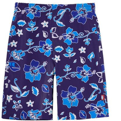 City Threads USA-Made Boys UPF 50+ Recycled Polyester Soft Stretch Below the Knee Printed Swim Board Shorts