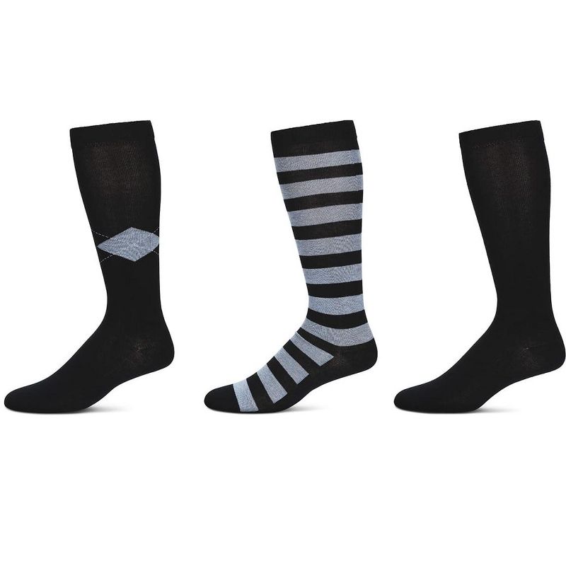 Memoi Girl's 3 Pair Pack Soft Stripe Knee High Socks