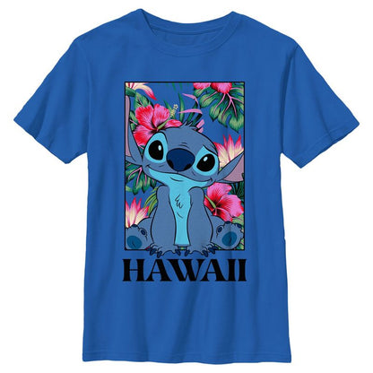 Boy's Lilo & Stitch Tropical Hawaii Poster T-Shirt