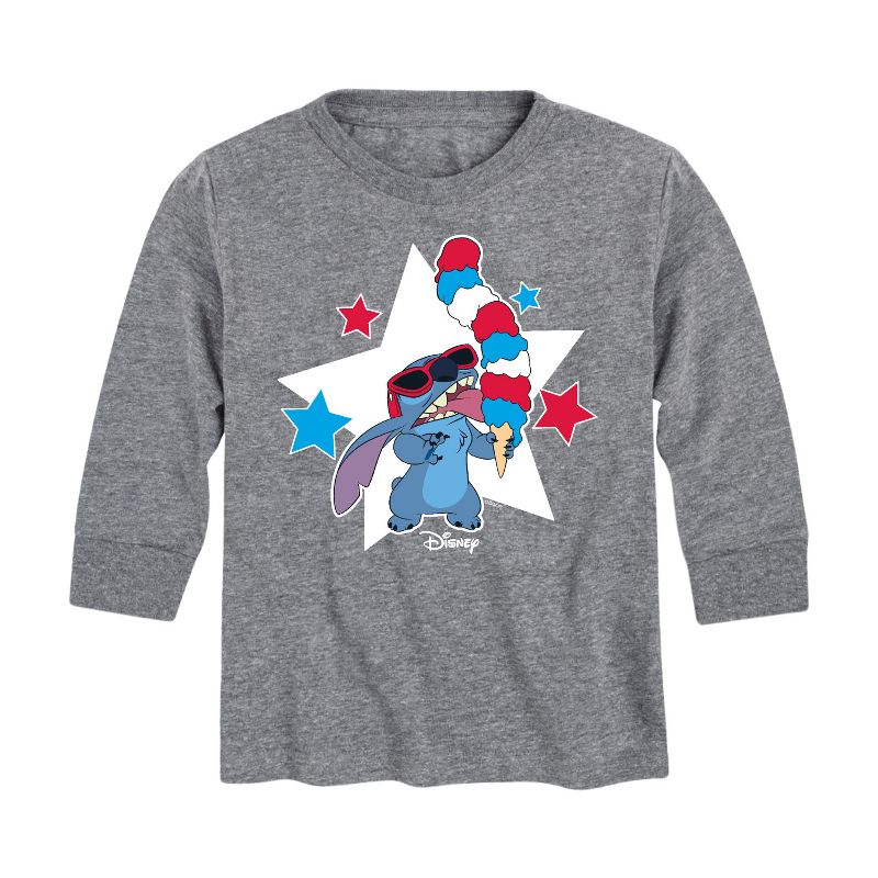 Boys' - Lilo and Stitch - Stitch Ice Cream Long Sleeve Graphic T-Shirt