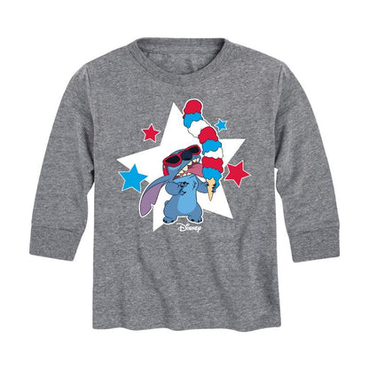 Boys' - Lilo and Stitch - Stitch Ice Cream Long Sleeve Graphic T-Shirt