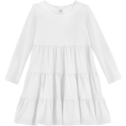 City Threads Girls Soft Jersey Cotton Long Sleeve Tiered Dress - USA-Made Comfortable & Stylish Kids/Toddlers Clothing (Part 2)
