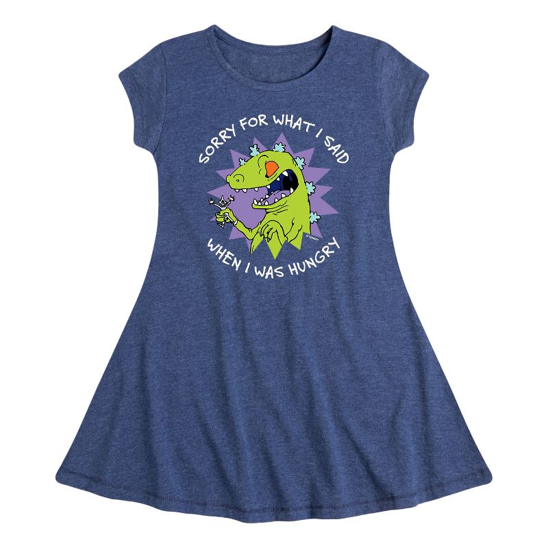 Girls' - Rugrats - Sorry for What I Said Fit & Flair Cap Sleeve Dress