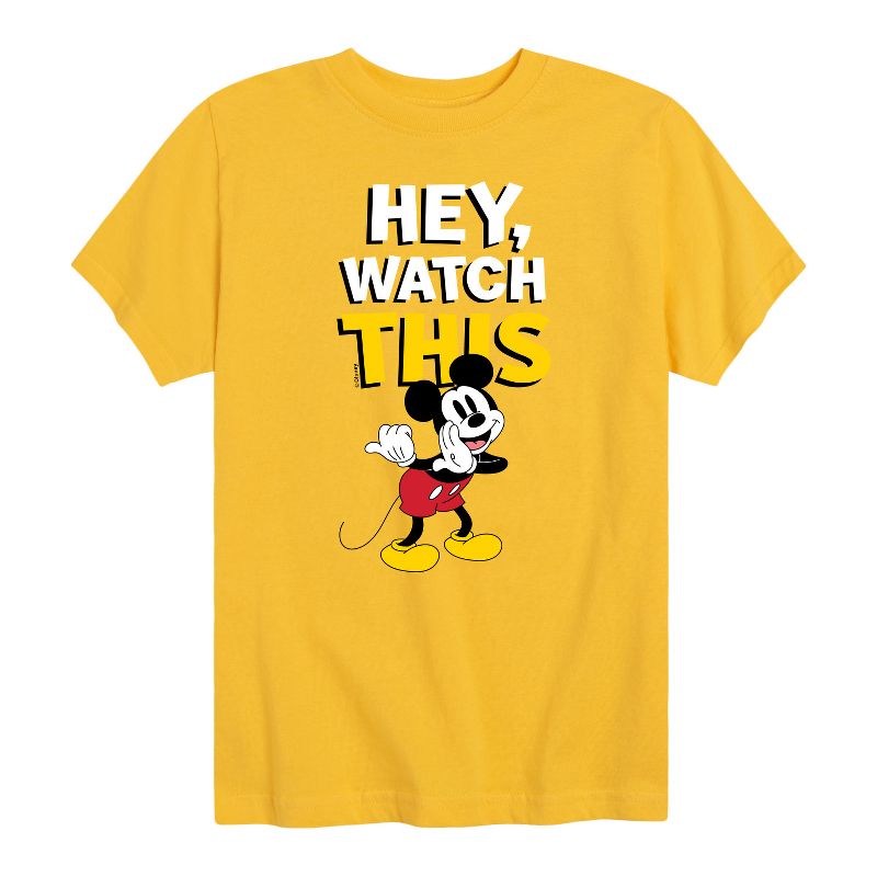 Boys' - Disney - Mickey Hey, Watch This Short Sleeve Graphic T-Shirt