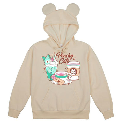 هودي توفو للفتيات الصغيرات من Tasty Peach Studios Peachy Cafe مع آذان