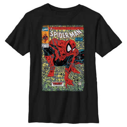 Boys Marvel Arachknight Comic Cover T Shirt