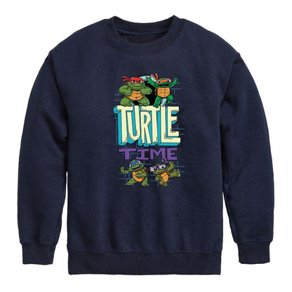 Boys' - Teenage Mutant Ninja Turtles Mutant Mayhem - Turtle Time Graphic Long Sleeve Fleece Sweatshirt