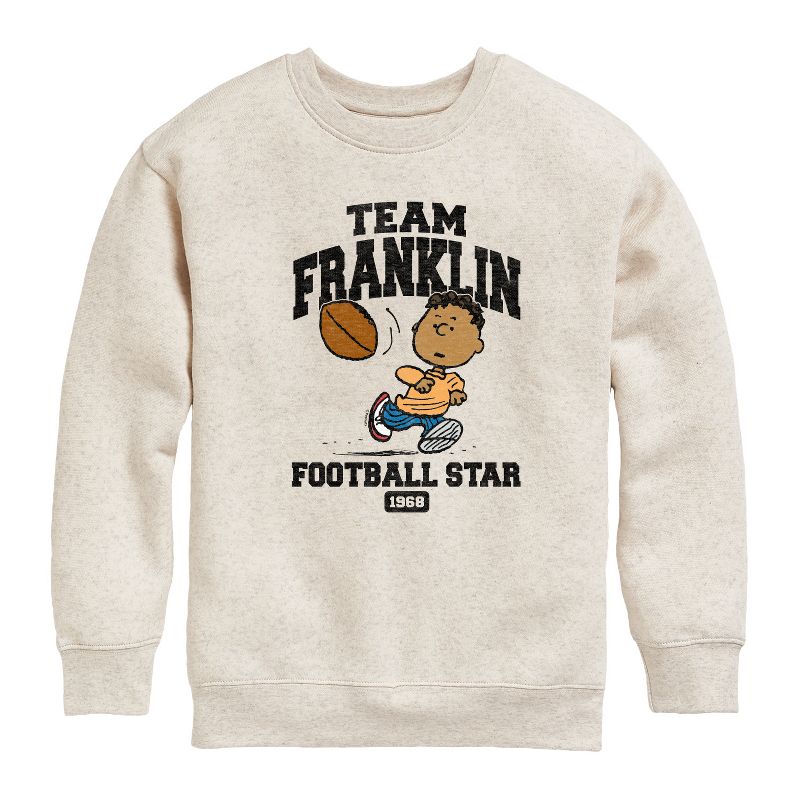 Boys' - Peanuts - Team Franklin Graphic Long Sleeve Fleece Sweatshirt